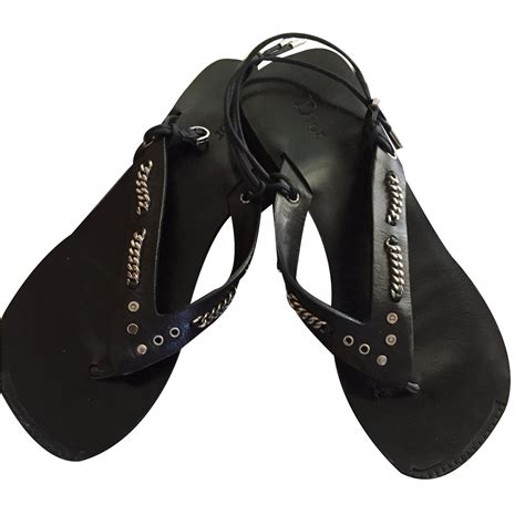 sandales dior noir|christian Dior sandals.